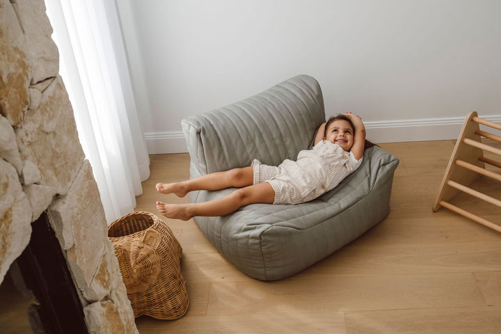 Kids beanbag chairs Children's furniture Lounge chairs for kids Bean bag chairs for kids Comfortable seating for children Playroom furniture Kids room decor Cozy seating for kids Beanbag loungers for children Child-friendly seating Grey beanbag chairs for kids Neutral color beanbag loungers for children Stylish seating options for kids Soft and comfortable beanbag chairs for children Affordable kids' 